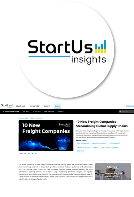 Top 3 Freight Innovators Streamlining Global Supply Chains by StartUs Insights